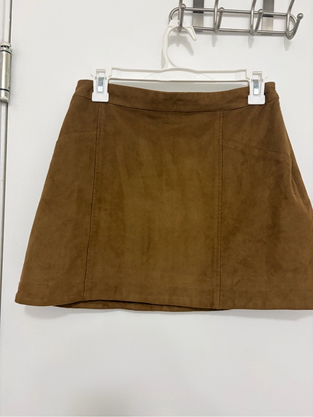 Abercrombie & Fitch Brown Suede A-Line Skirt
